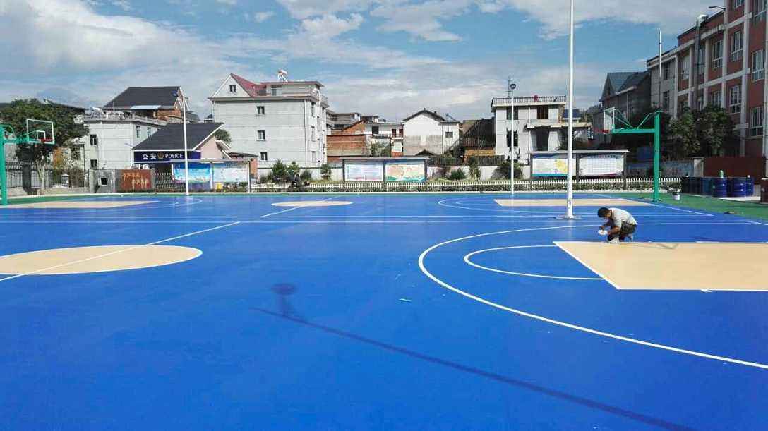 硅pu材料籃球場 硅pu材料籃球場